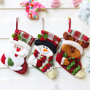 11*20*15cm Hotel home decorations Christmas Gifts Candy Hanging Bag Santa Claus Snowman white christ