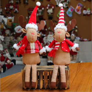 12*11*36cmCreative Xtmas sitting reindeer doll