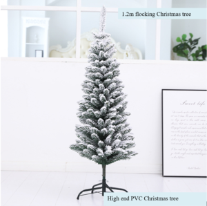 1.2-2.4m flocking Creative Christmas tree without decorations